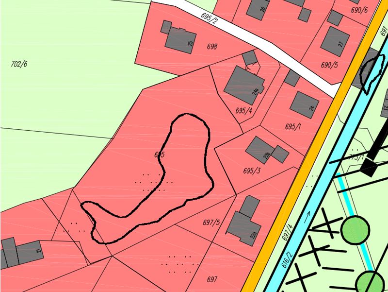 Auszug Flächennutzungsplan Karlskron: Fl-Nr.695 -nähe Eicherstraße, Grillheim