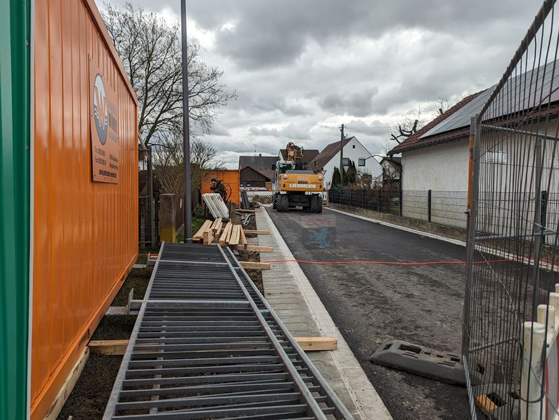 Sanierung Brücke über den Moosgraben - Ansicht von der Kramerstraße - Feb. 2023