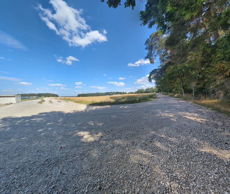 Blick auf die Fläche zum Antrag Kies und Sandabbau (Juni 2023)